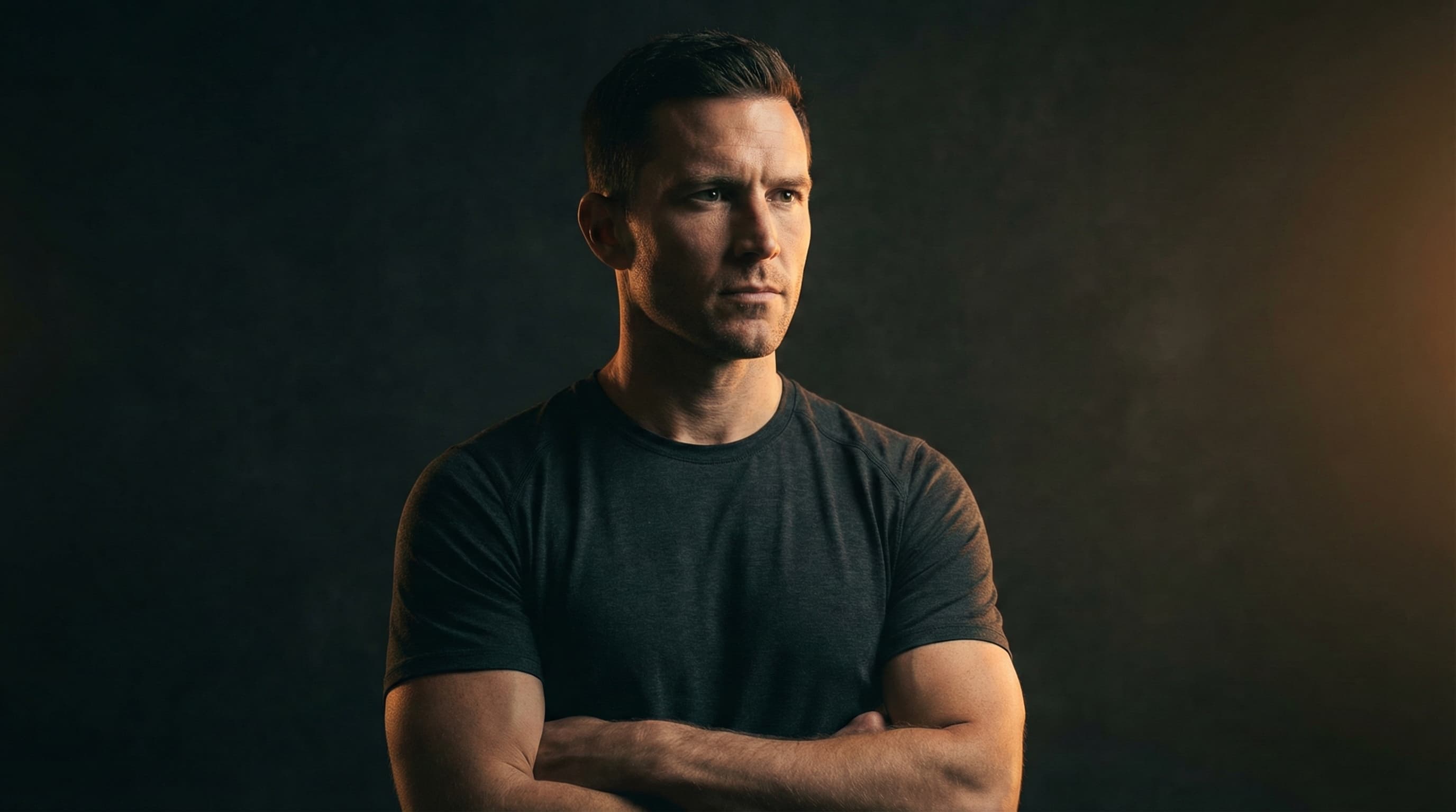 Confident athletic man